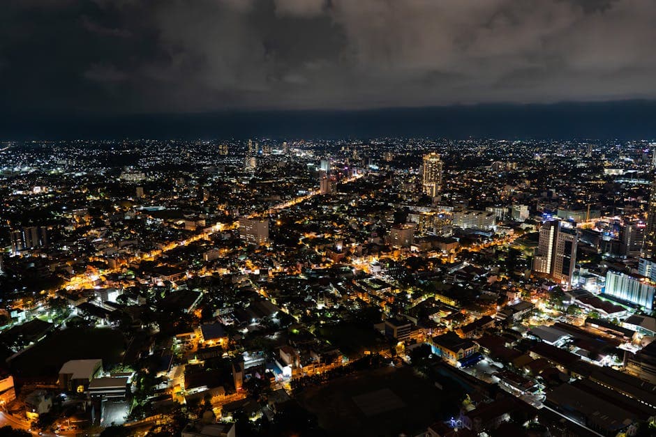 Southeast Asian skyline at night – representing the region's growing capacity as the global AI training data and data annotation services hub